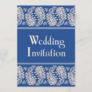 Paisleys Indian/Jewish Wedding Flat Invitation