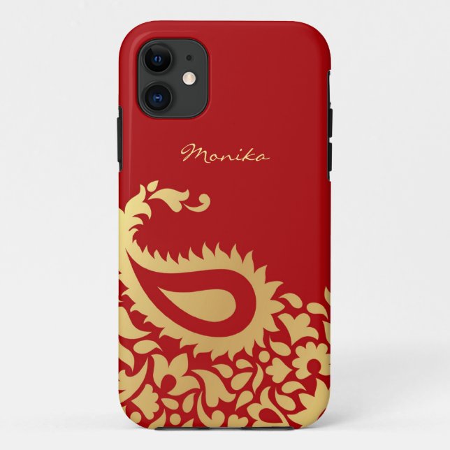 Paisleys Indian Red iPhone 5 Cover (Back)
