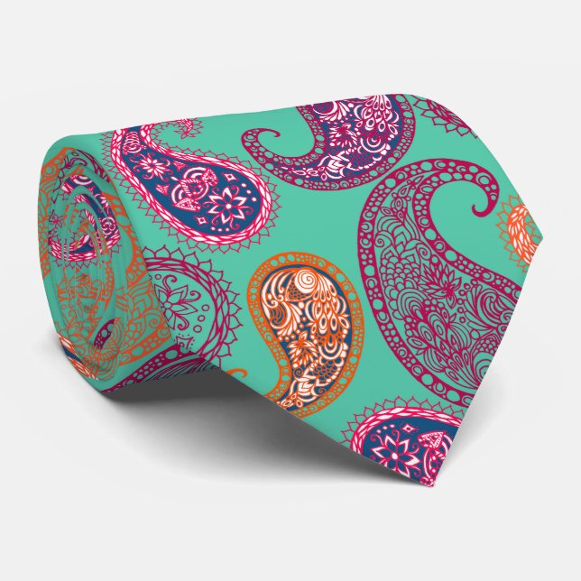 Paisleys pattern tie (Rolled)
