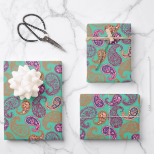 Paisleys Pattern Wrapping Paper Sheet