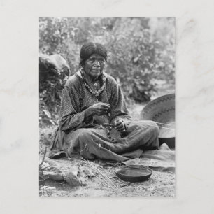 Paiute Basket Maker, 1902 Postcard