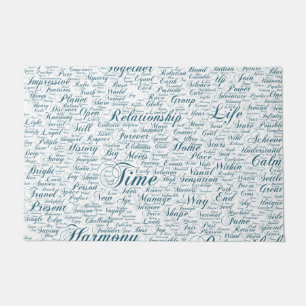 Paix Nuage de Mots Texte Motif Message Motif Doormat