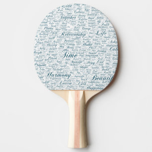 Paix Nuage de Mots Texte Motif Message Motif Ping Pong Paddle