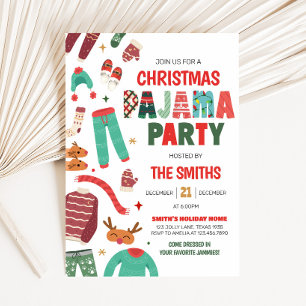 Pajama Holiday Christmas Party Invitation
