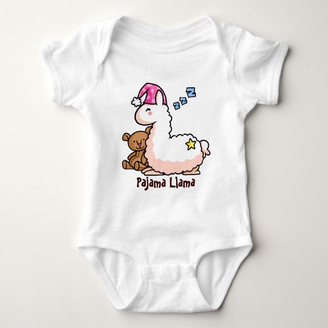 Pajama Llama Baby Bodysuit (Front)
