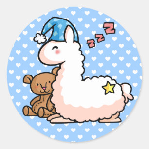 Pajama Llama Classic Round Sticker