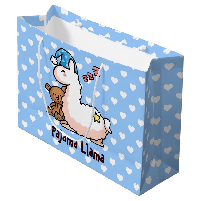 Pajama Llama Large Gift Bag (Front Angled)