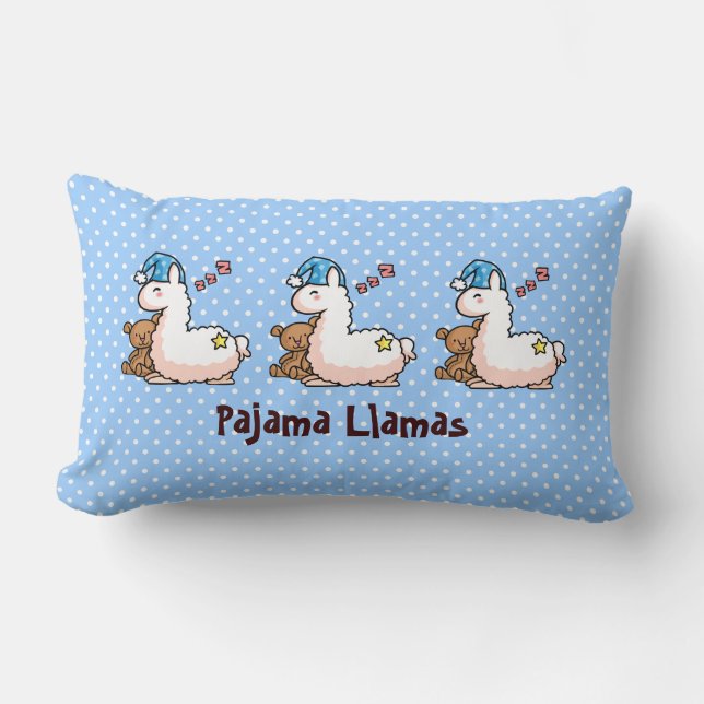 Pajama Llama Lumbar Cushion (Front)