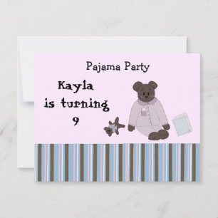 Pajama Party Birthday Invitations