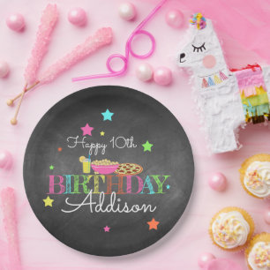 Pajama Party Birthday Paper Plate