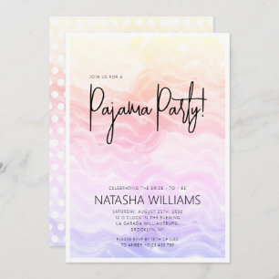 Pajama Party Colourful Pastel Chic Invitation