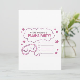 Pajama Party Invitation for Girls