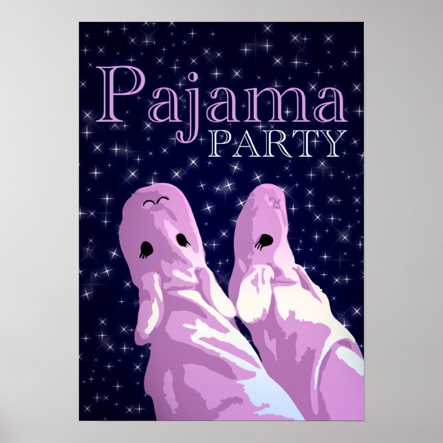 pajama party invitations : nightshine poster (Front)