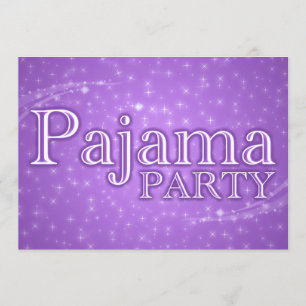 pajama party invitations : starshine