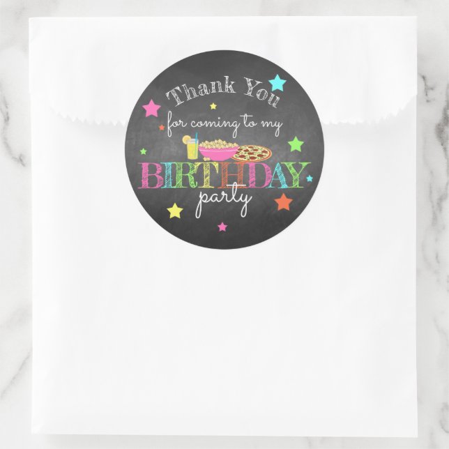 Pajama Party Thank You Sticker (Bag)