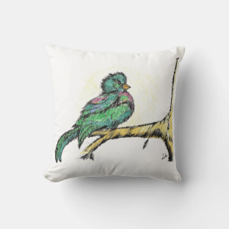 Pájaro con naturaleza cushion