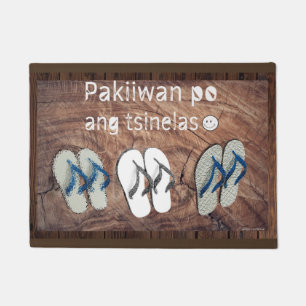 Pakiiwan po ang tsinelas doormat