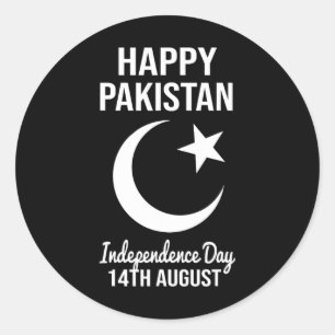 Pakistan 14th August Independence Day Pakistani Fl Classic Round Sticker