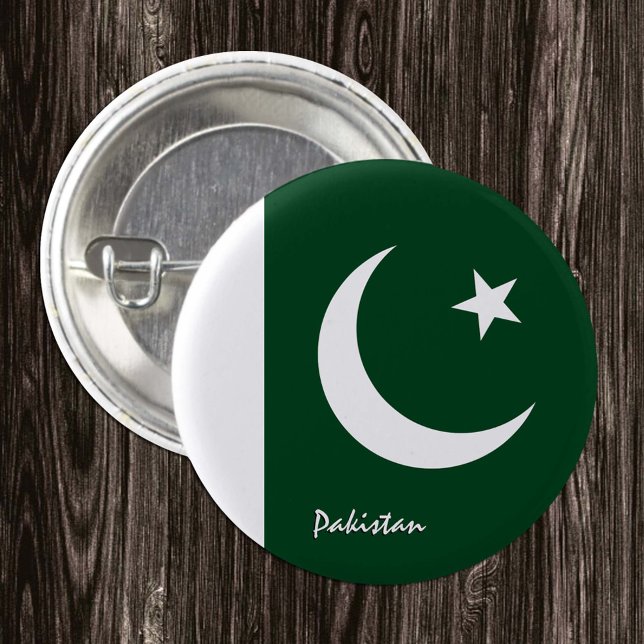 Pakistan button, patriotic Pakistani Flag fashion 3 Cm Round Badge (Creator Uploaded)