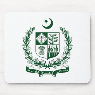 Pakistan country coat arms symbol emblem eagle mouse pad