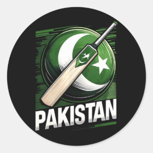 Pakistan Cricket Jersey Cricket Flag Of Pakistan 3 Classic Round Sticker