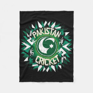 Pakistan Cricket Jersey Cricket Flag Of Pakistan 4 Fleece Blanket