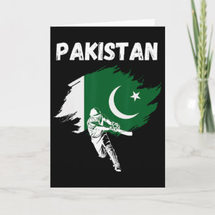 Pakistan Cricket Jersey Cricket Flag Of Pakistan  Card