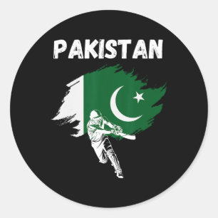 Pakistan Cricket Jersey Cricket Flag Of Pakistan Classic Round Sticker
