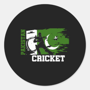 Pakistan Cricket Supporters Flag Pakistan Cricket  Classic Round Sticker