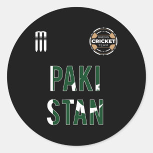 Pakistan Cricket T Shirt Pakistani National Fans J Classic Round Sticker