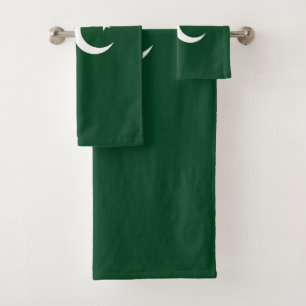 Pakistan flag bath towel set