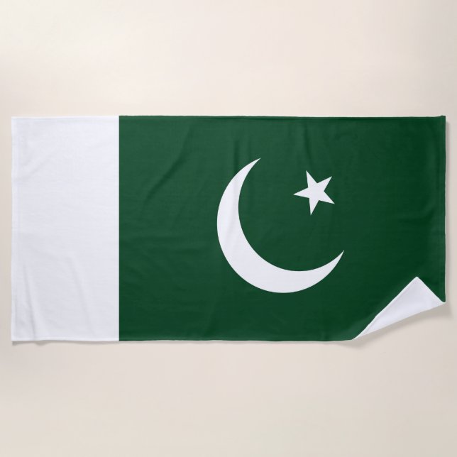 Pakistan flag beach towel (Front)