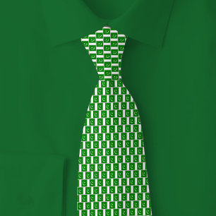 Pakistan Flag Brick Pattern Tie
