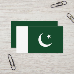 Pakistan flag business card