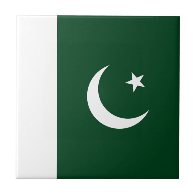 Pakistan Flag Ceramic Tile (Front)