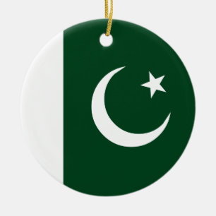 Pakistan Flag Ceramic Tree Decoration