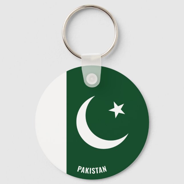 Pakistan Flag Charming Patriotic Key Ring (Front)