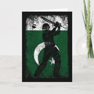 Pakistan Flag Cricket Jersey Fan Player Coach Card