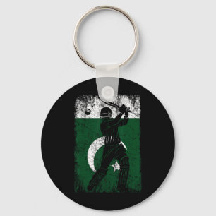Pakistan Flag Cricket Jersey Fan Player Coach Key Ring