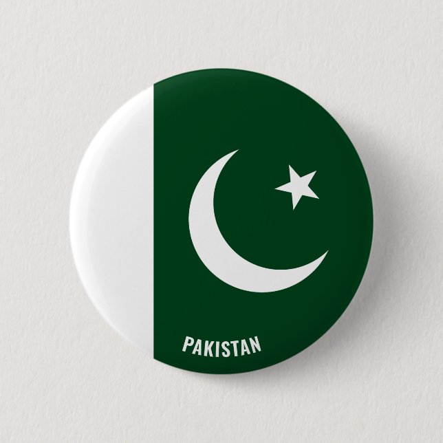 Pakistan Flag Cute Patriotic 6 Cm Round Badge (Front)