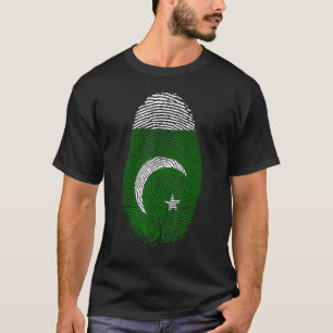 Pakistan Flag Fingerprint It Is In My Dna For Pak T-Shirt