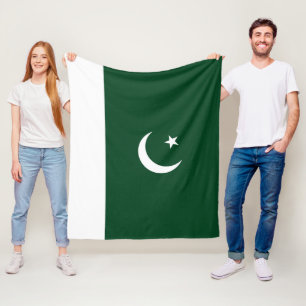 Pakistan flag fleece blanket