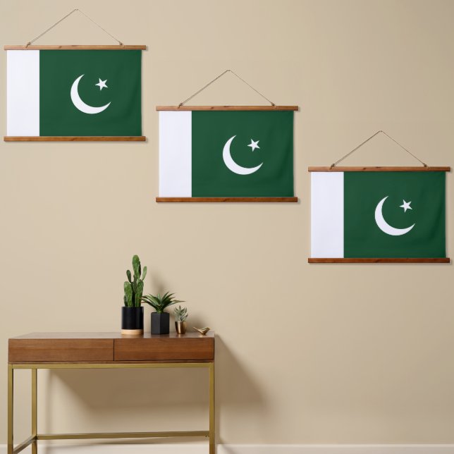 Pakistan flag hanging tapestry (Asymmetrical)