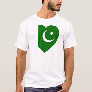 Pakistan Flag Heart T-Shirt