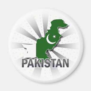 Pakistan Flag Map 2.0 Magnet
