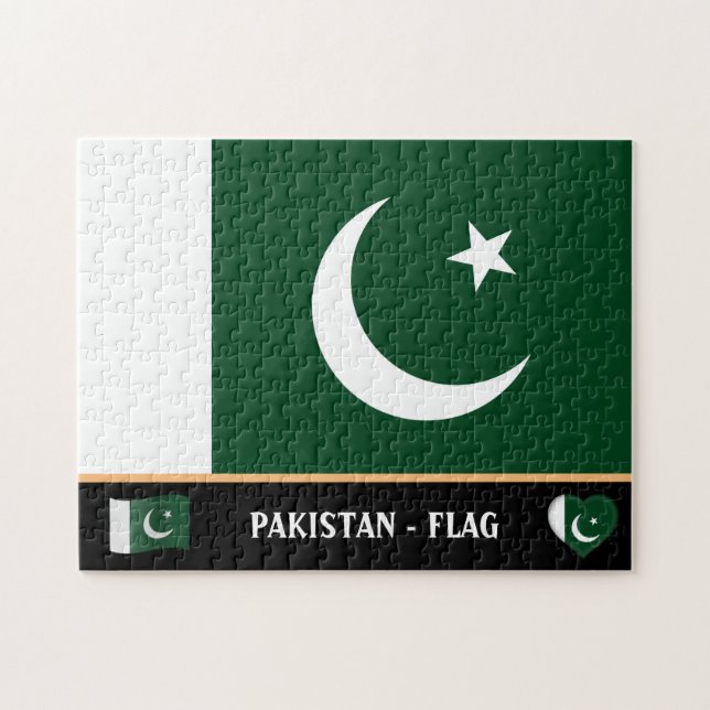 Pakistan Flag & Pakistani country / Pakistan Jigsaw Puzzle (Horizontal)