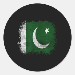 Pakistan Flag Pakistani Cricket Cricketers Pakista Classic Round Sticker