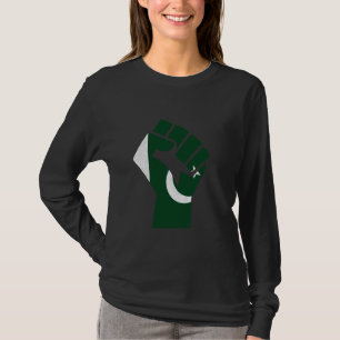 Pakistan Flag Pakistani Roots Handfist Pakistani P T-Shirt