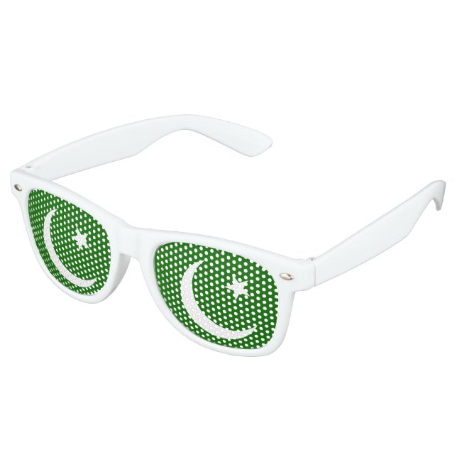 Pakistan Flag Retro Sunglasses (Angled)