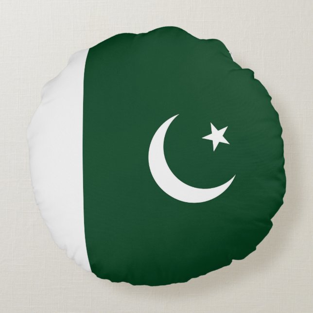 Pakistan flag round cushion (Back)